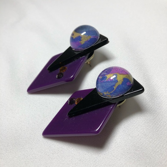 80’s Vintage inspired Earrings - Picture 2 of 3